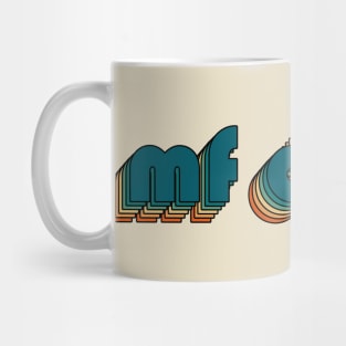 MF Doom // MF Doom Retro Rainbow Typography Style // 70s Mug